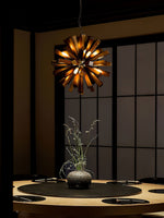 Nova Premium Nordic Art Burst Wood Metal Chandelier - Lamp Outdoor