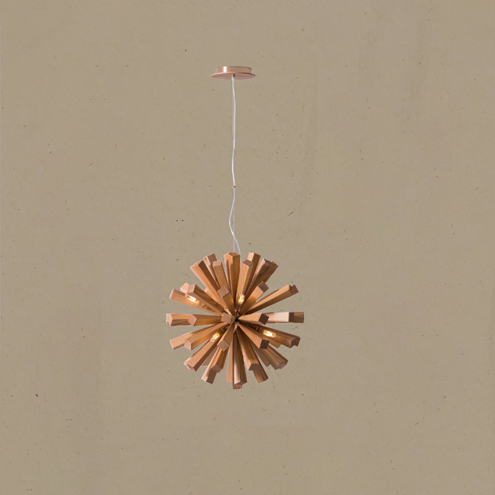 Nova Premium Nordic Art Burst Wood Metal Chandelier - Lamp Outdoor