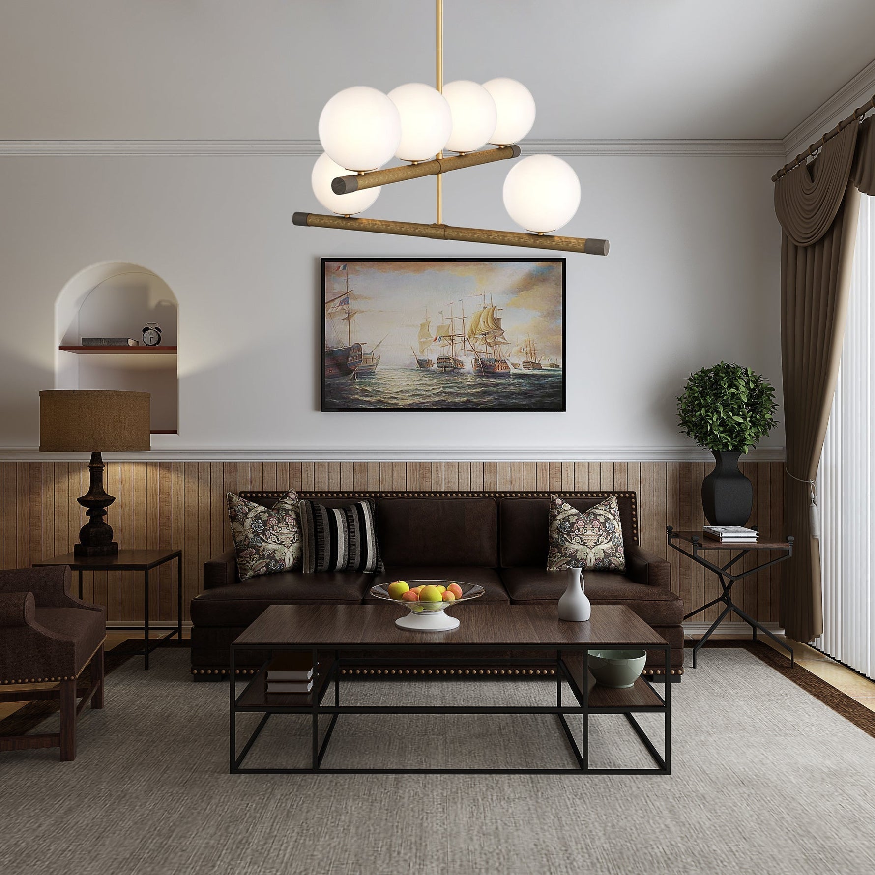 Riley Modern Metal Chandelier - Lamp Outdoor