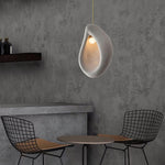 Solara Pendant Lamp Plaster Organic Hollow Teardrop Wabi Sabi - Letslighting