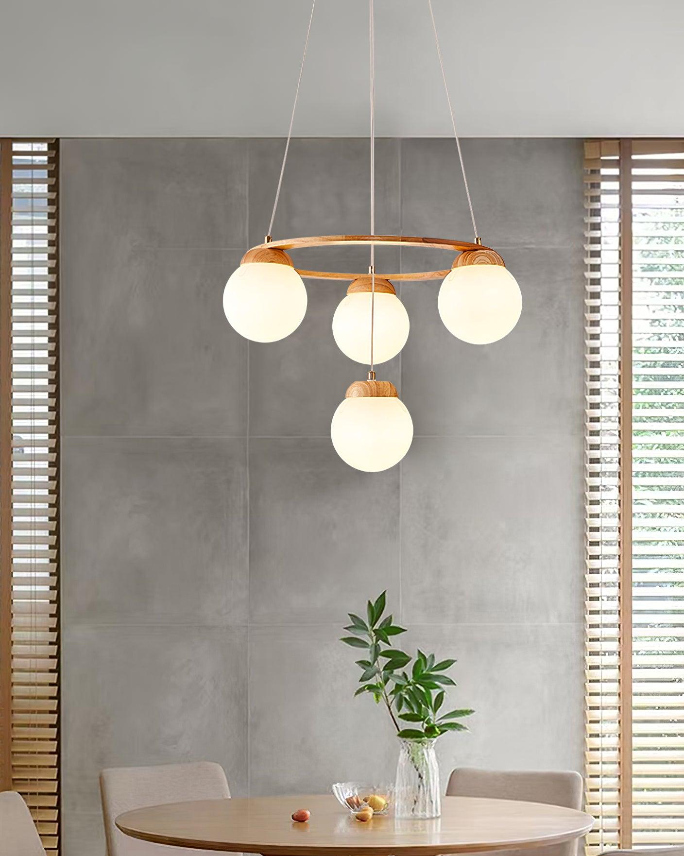 Miira Wood Chandelier - Lamp Outdoor