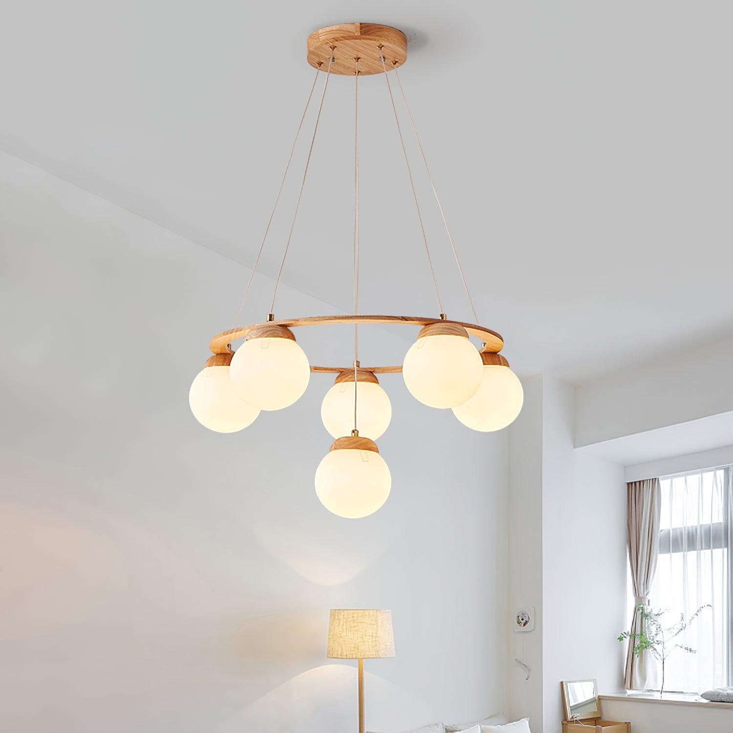 Miira Wood Chandelier - Lamp Outdoor