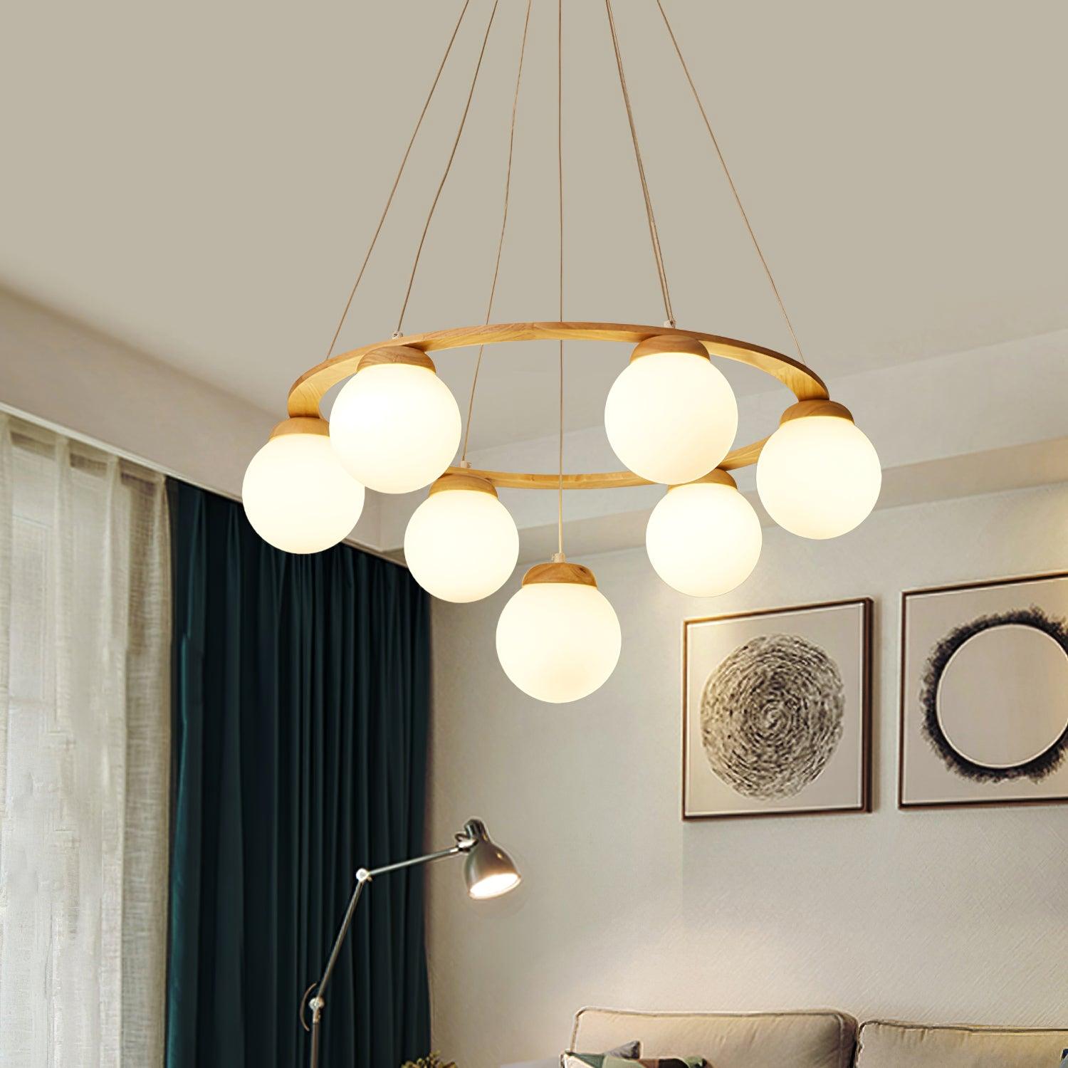 Miira Wood Chandelier - Lamp Outdoor