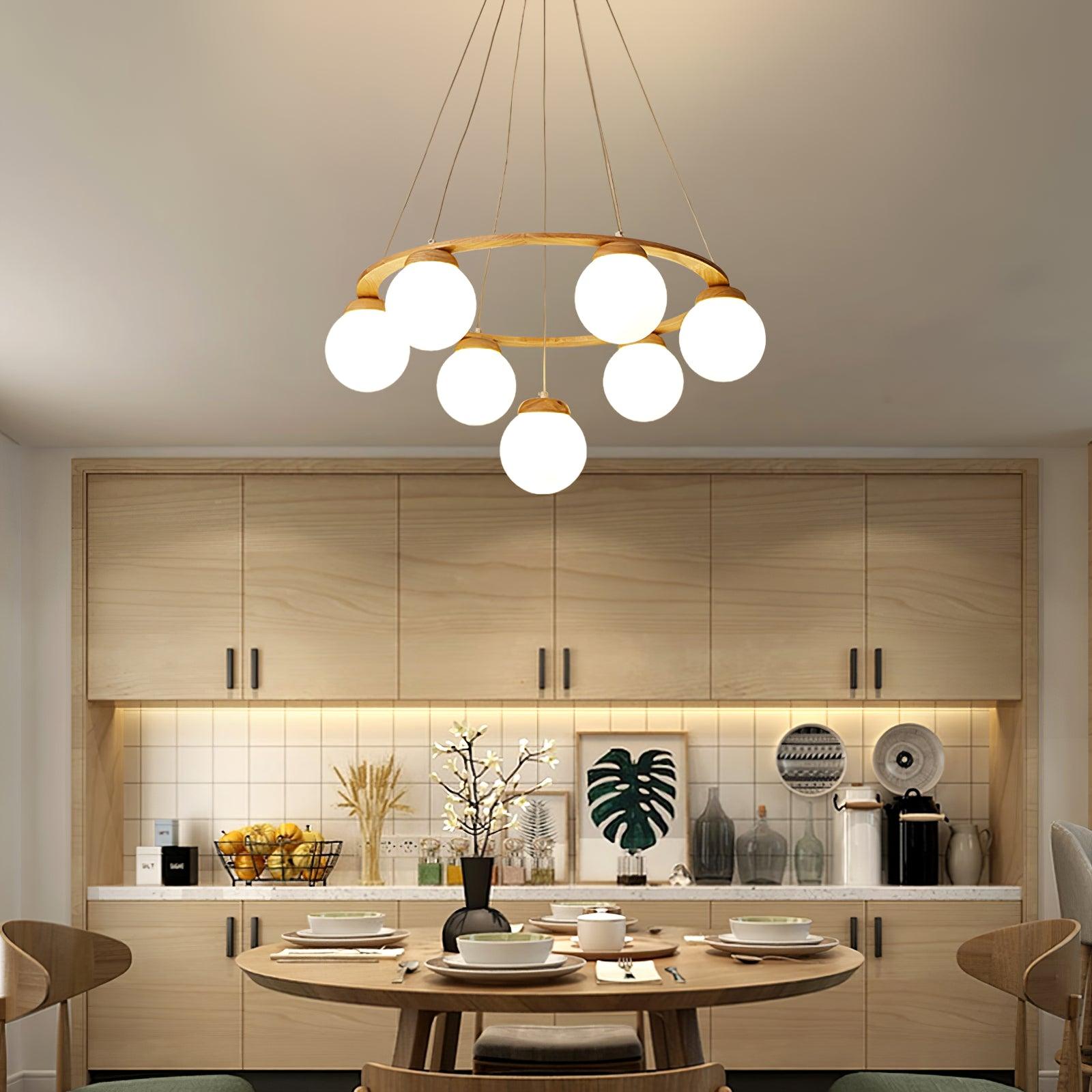 Miira Wood Chandelier - Lamp Outdoor