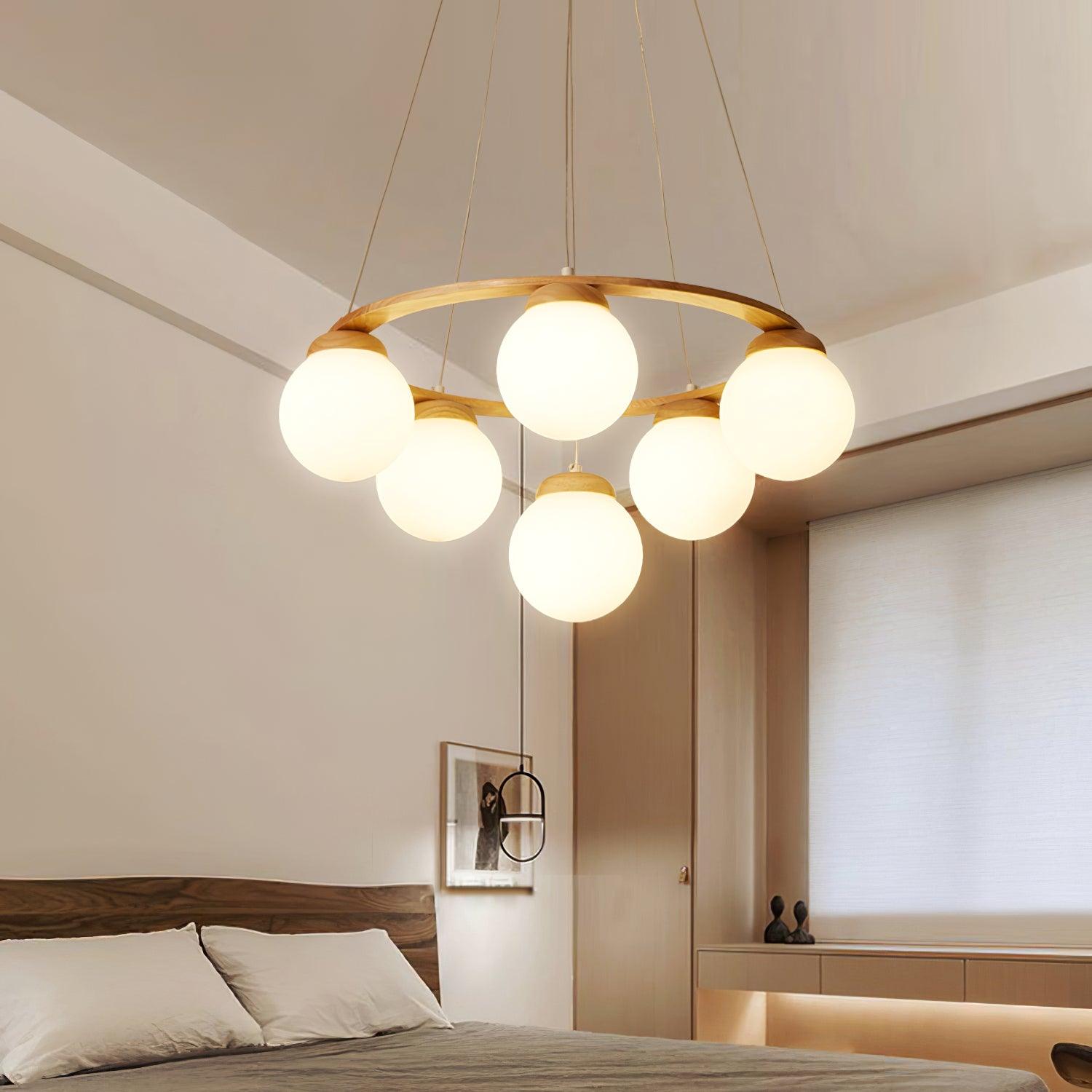 Miira Wood Chandelier - Lamp Outdoor