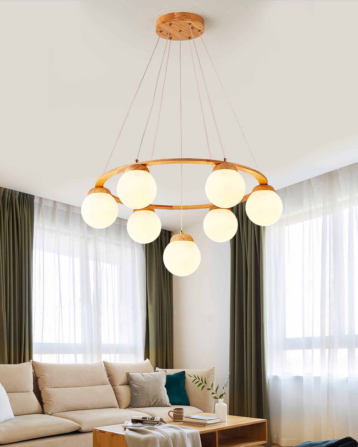 Miira Wood Chandelier - Lamp Outdoor
