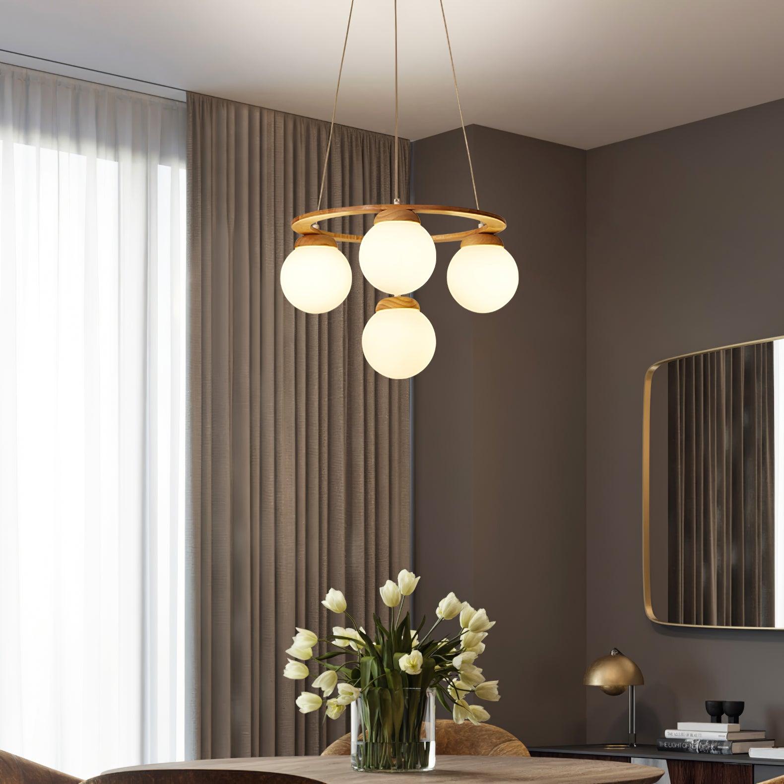 Miira Wood Chandelier - Lamp Outdoor