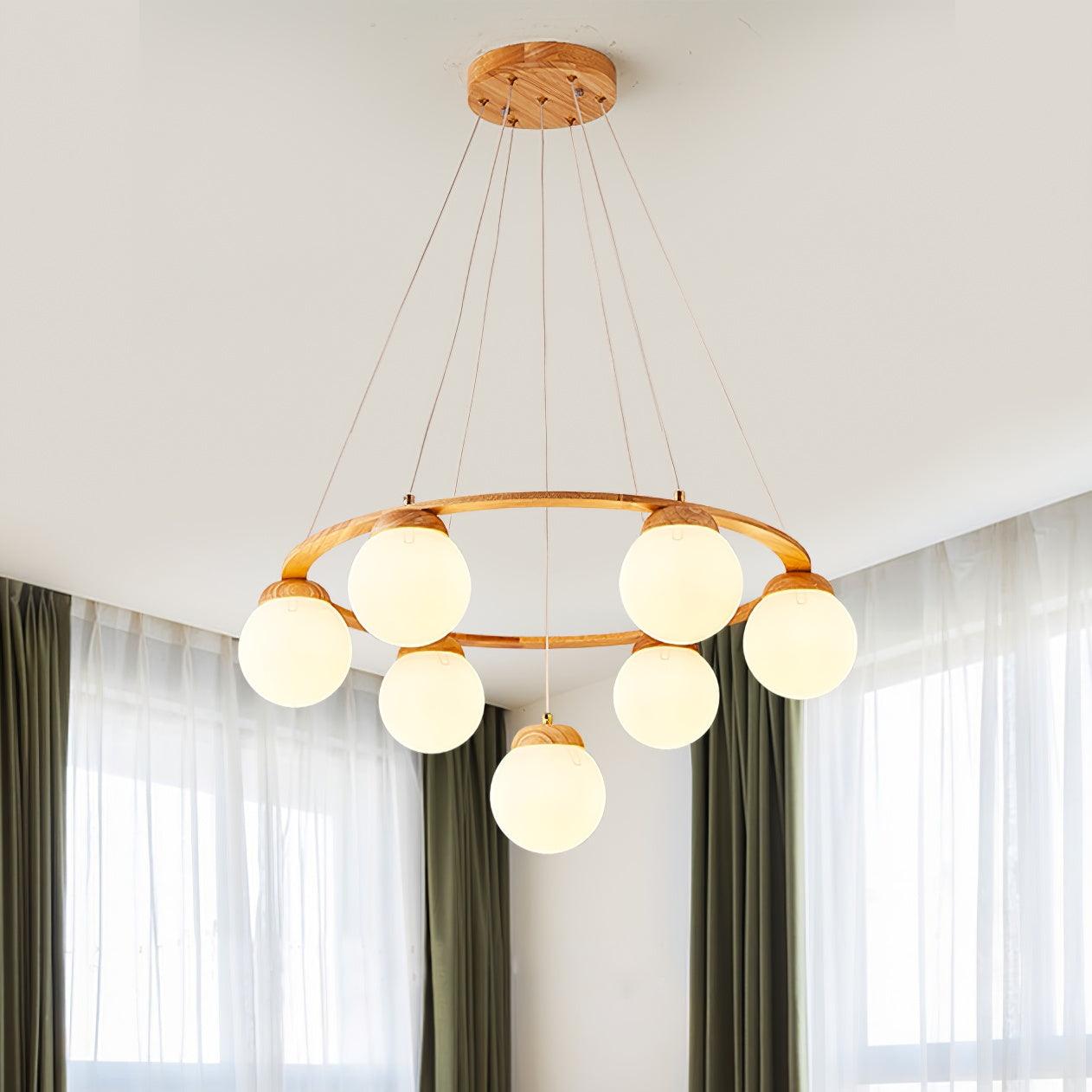 Miira Wood Chandelier - Lamp Outdoor