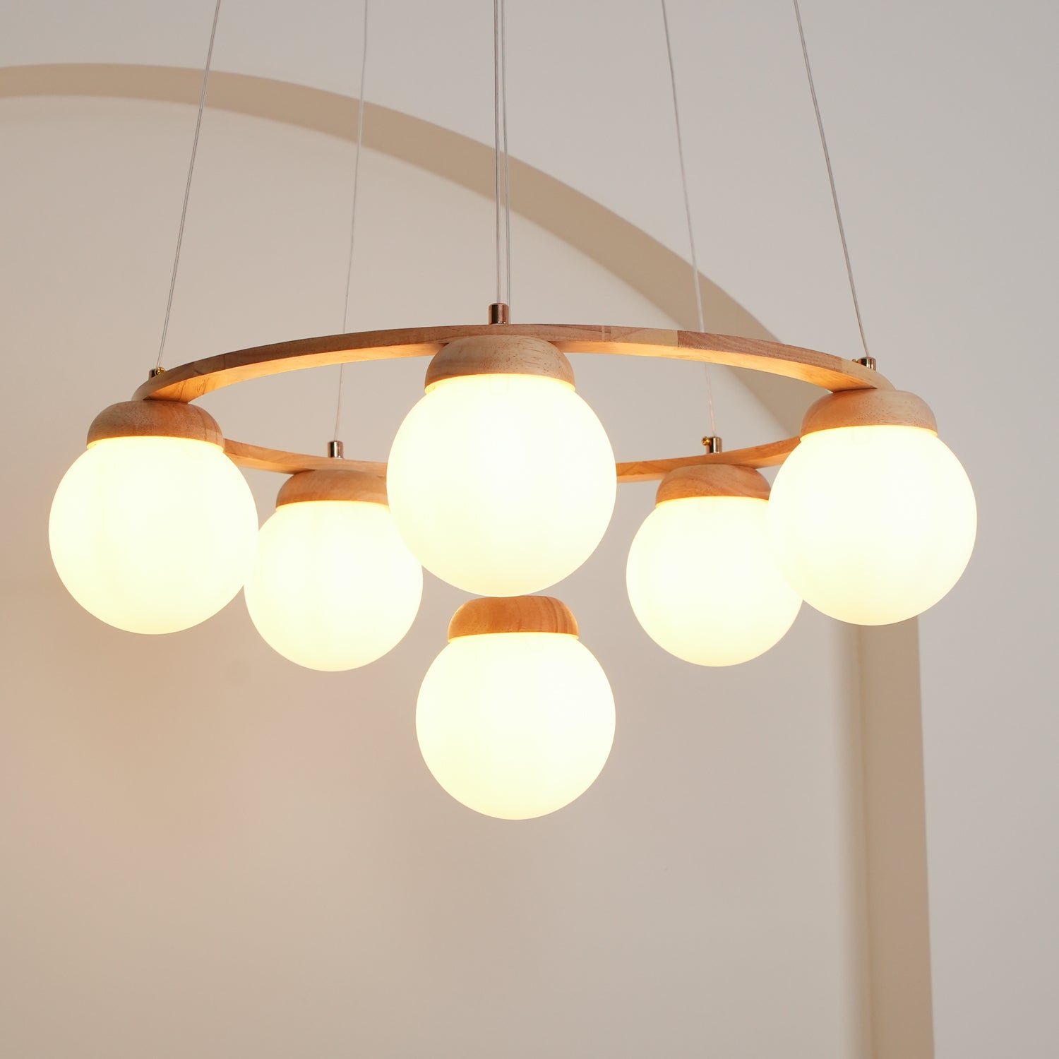 Miira Wood Chandelier - Lamp Outdoor