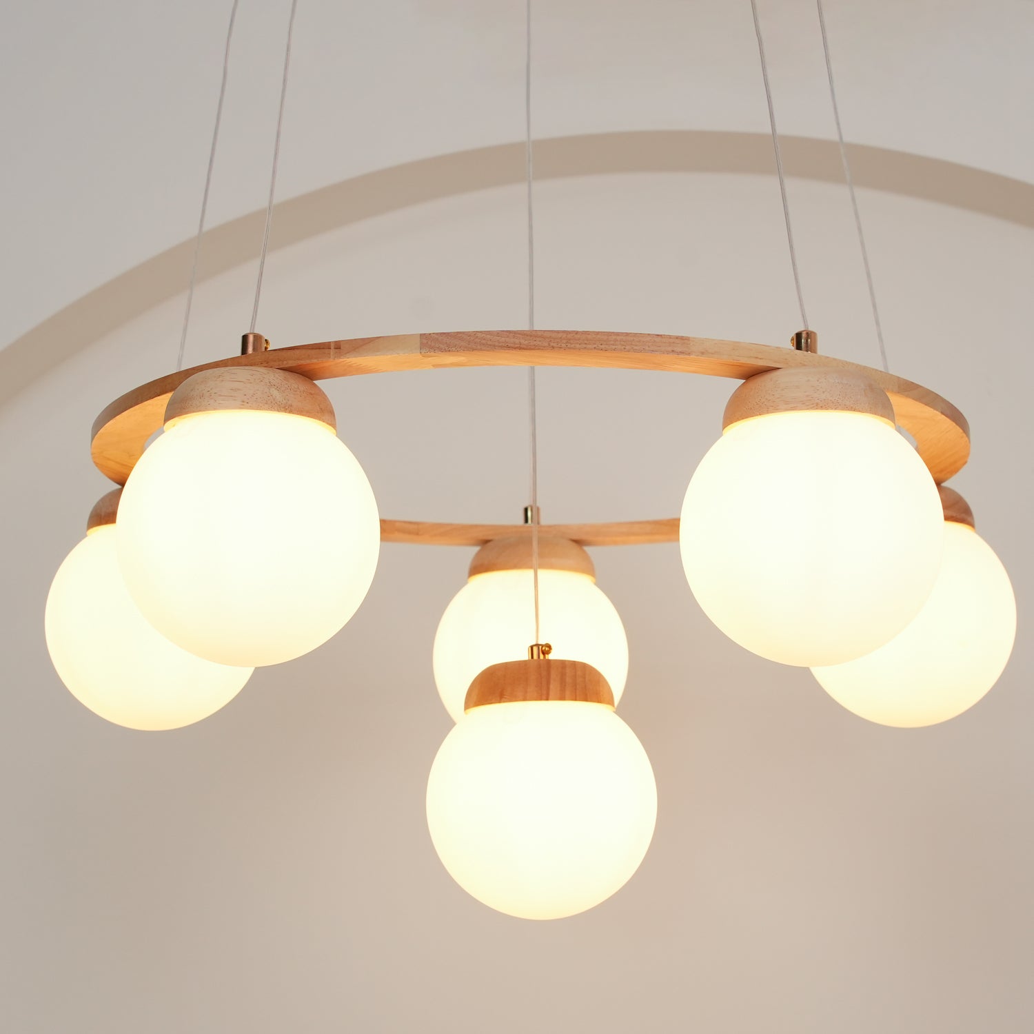 Miira Wood Chandelier - Lamp Outdoor