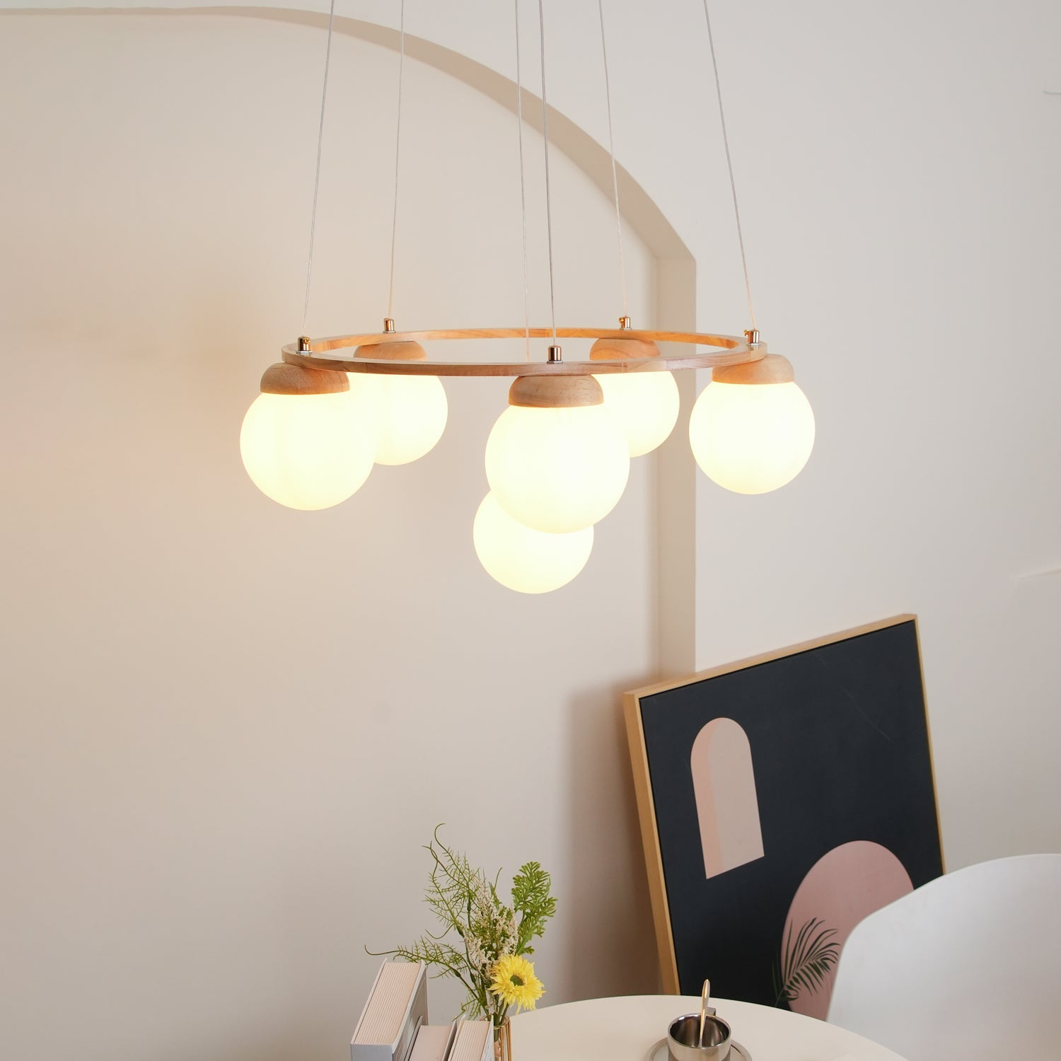 Miira Wood Chandelier - Lamp Outdoor
