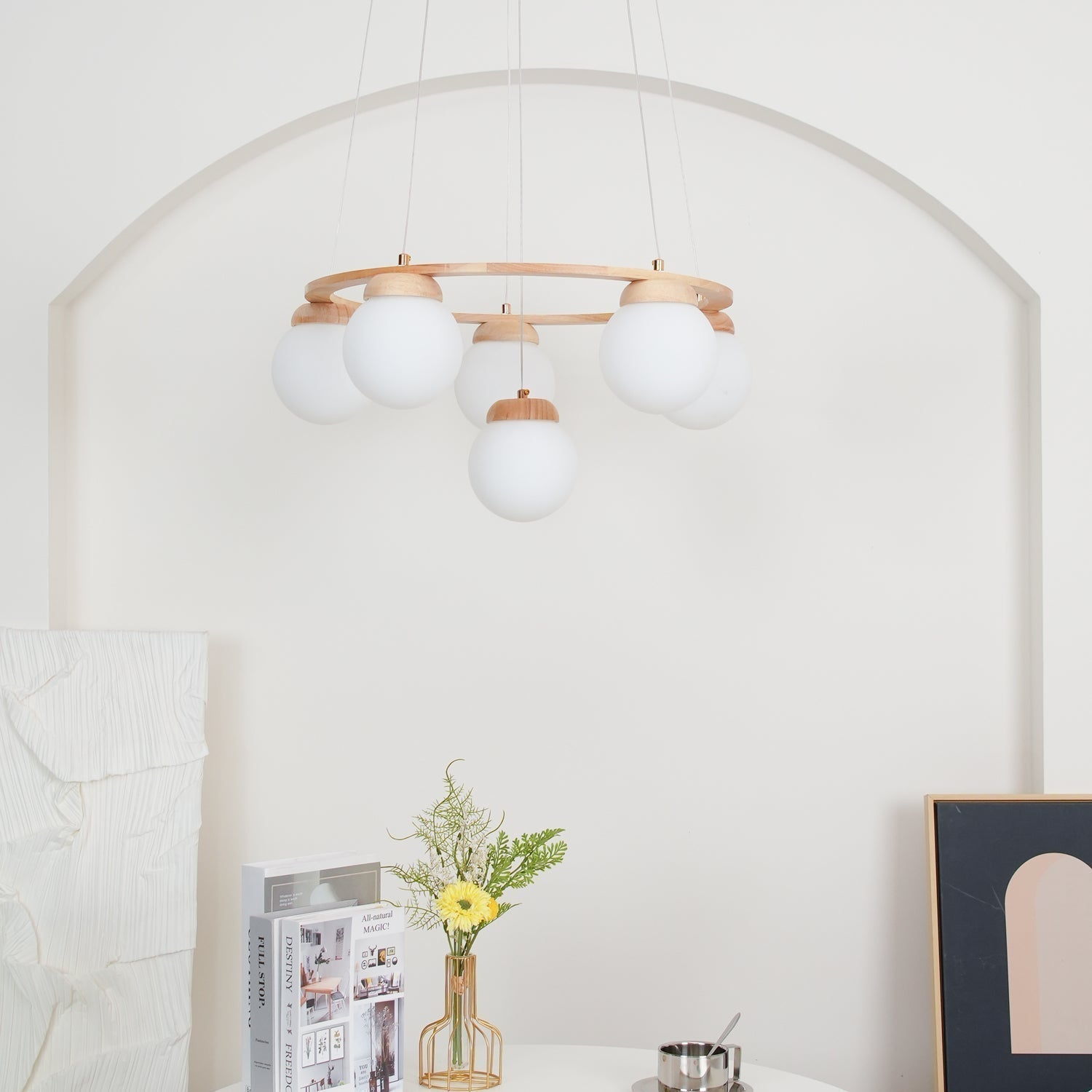 Miira Wood Chandelier - Lamp Outdoor