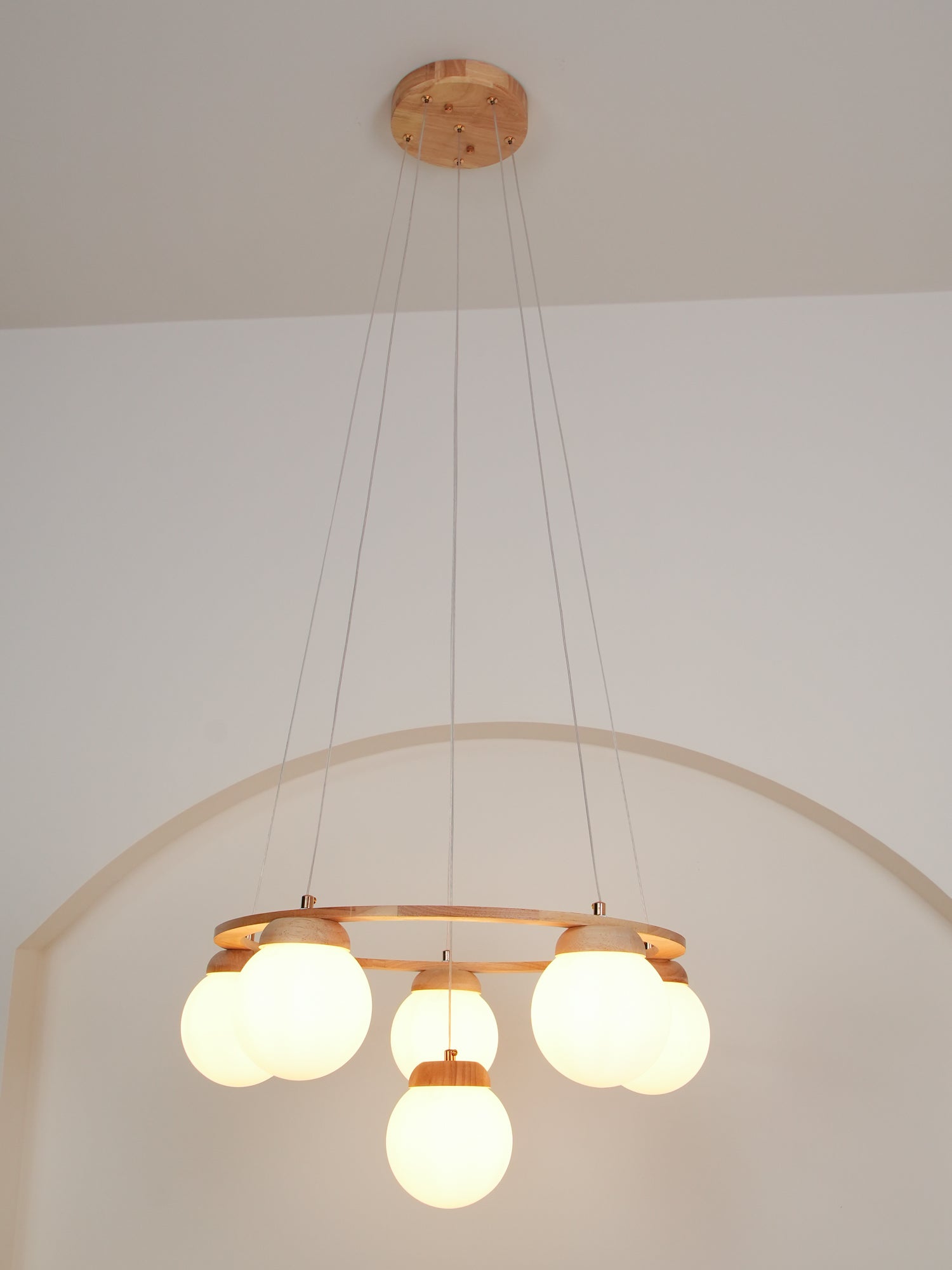 Miira Wood Chandelier - Lamp Outdoor