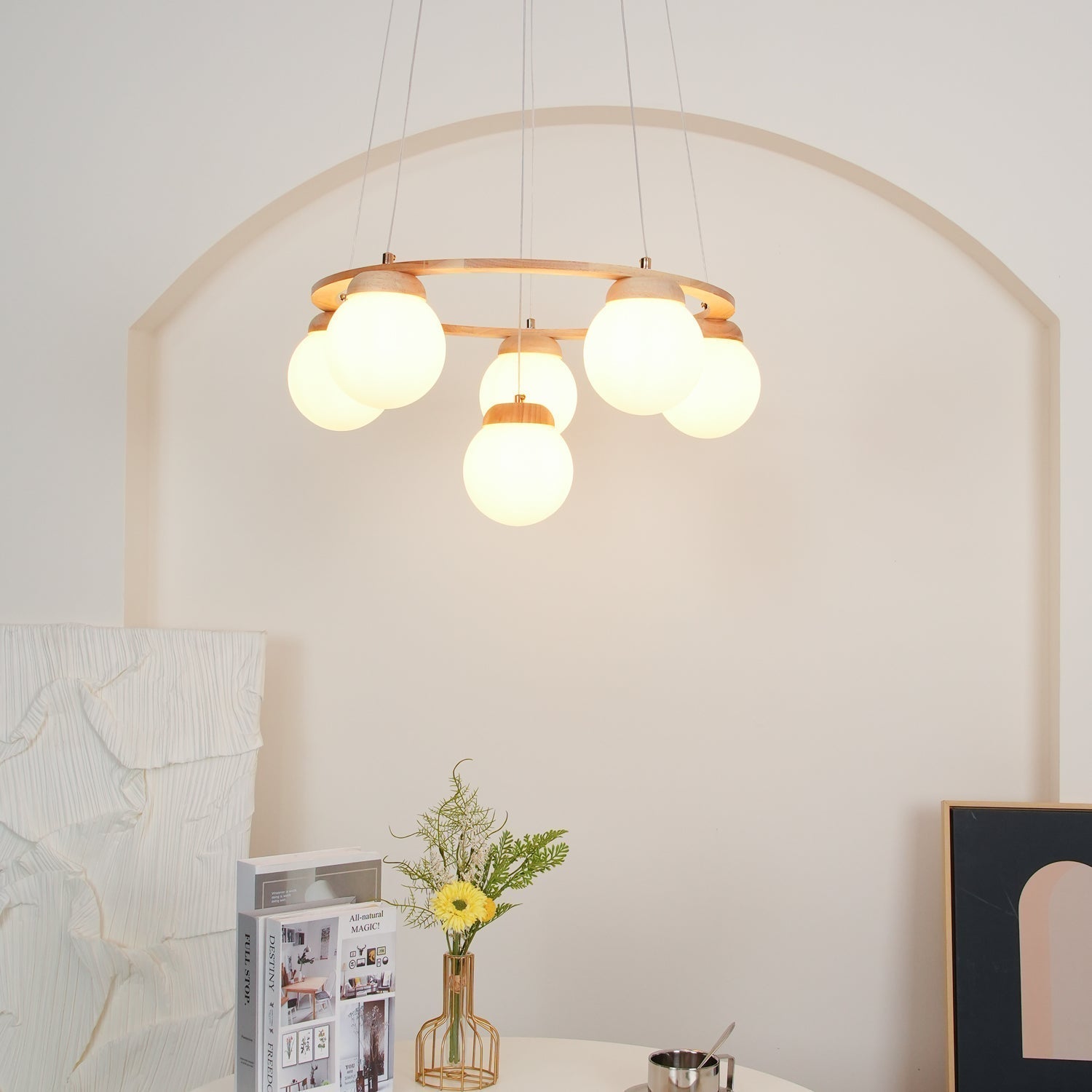 Miira Wood Chandelier - Lamp Outdoor