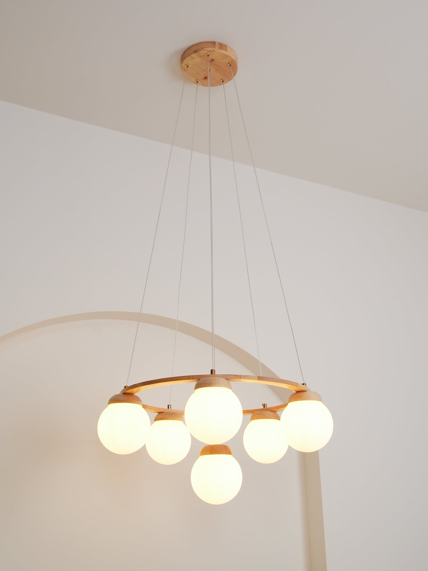 Miira Wood Chandelier - Lamp Outdoor