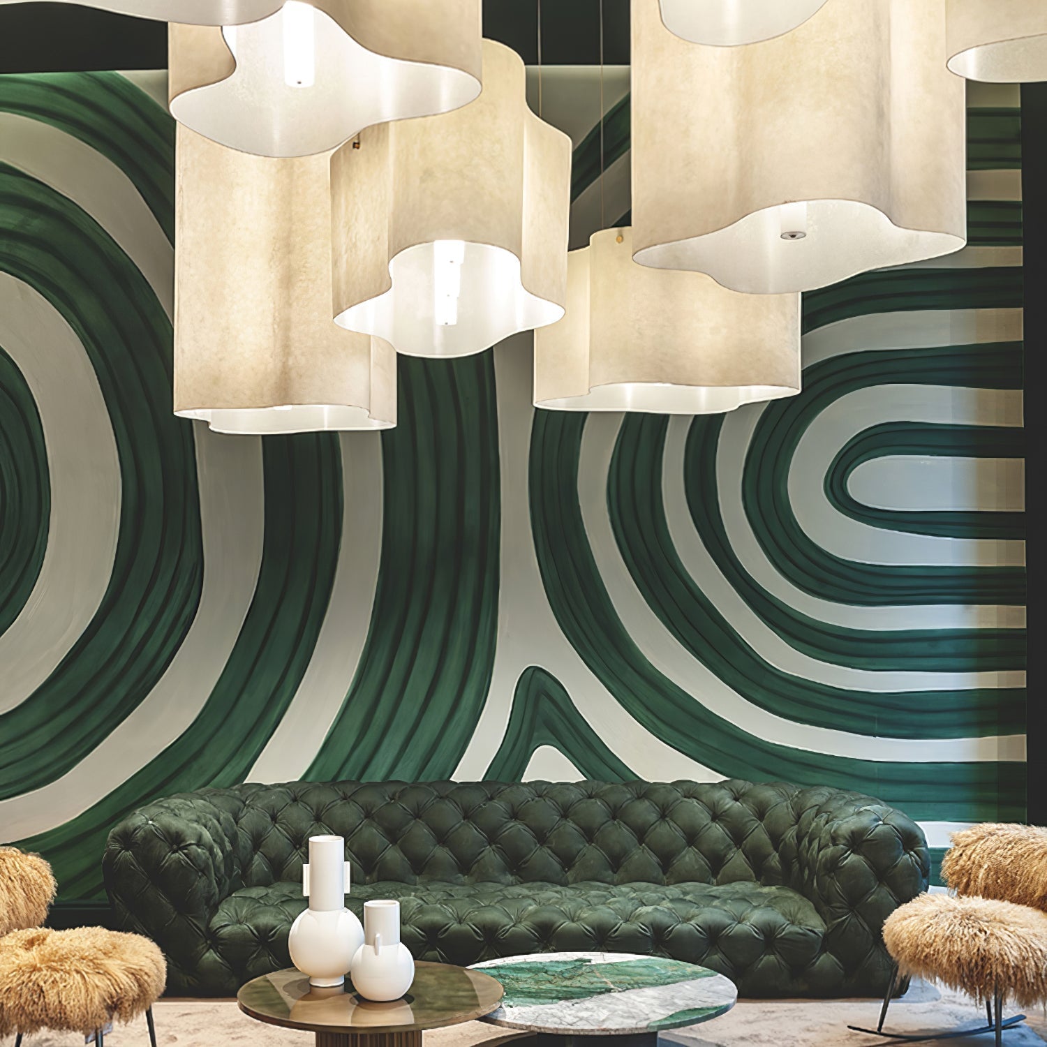 Aurora Pendant Lamp Cloud Shape Modern - Lamp Outdoor