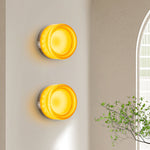 Valentina Modern Mini Drum Metal/Acrylic Outdoor Wall Lamp, Transparent - Lamp Outdoor