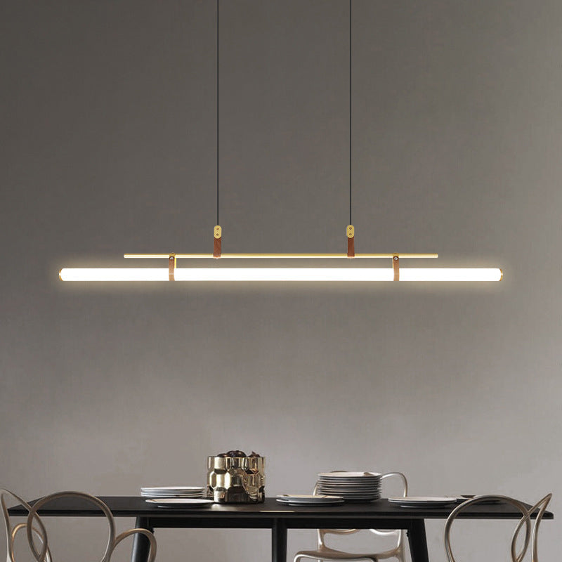 Inari Modern Linear Metal Pendant Light,Black/Gold - Lamp Outdoor