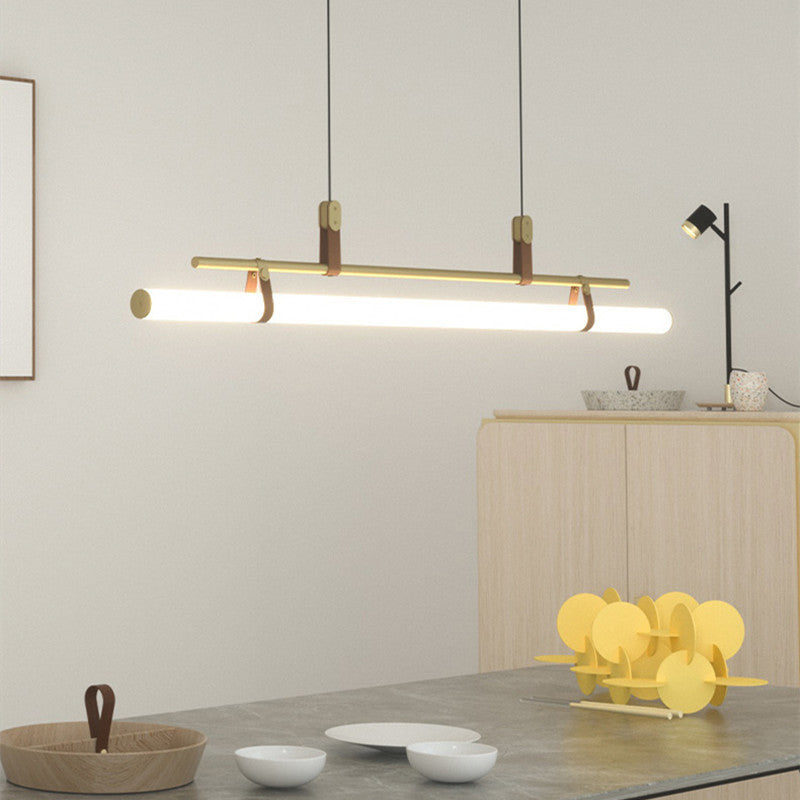 Inari Modern Linear Metal Pendant Light,Black/Gold - Lamp Outdoor
