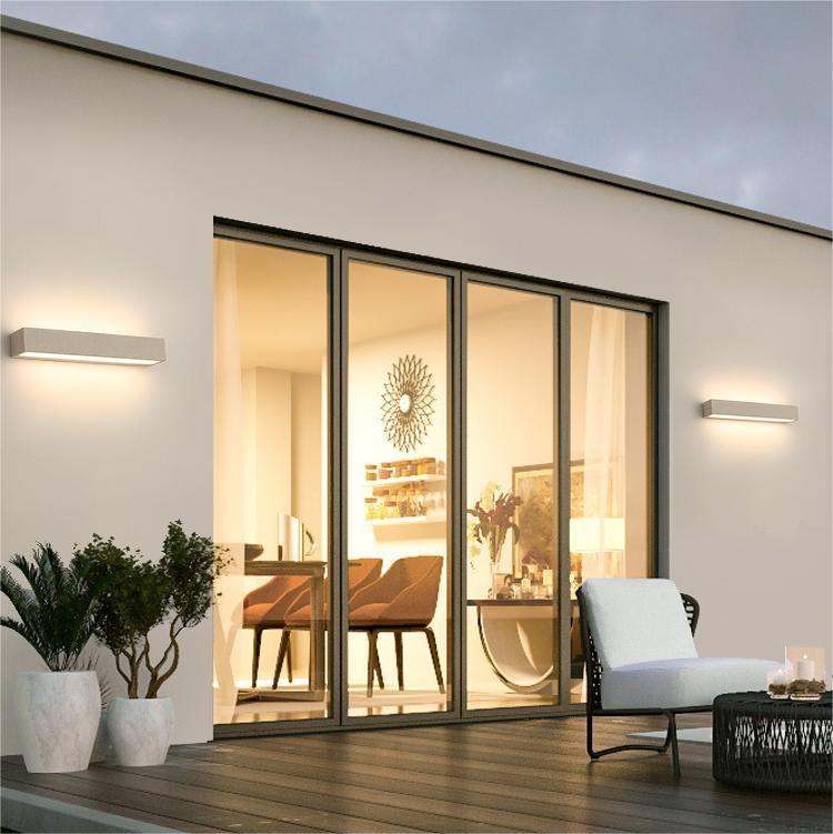 Fyra LED Outdoor Wall Lamp, Black & White - Lamp Outdoor