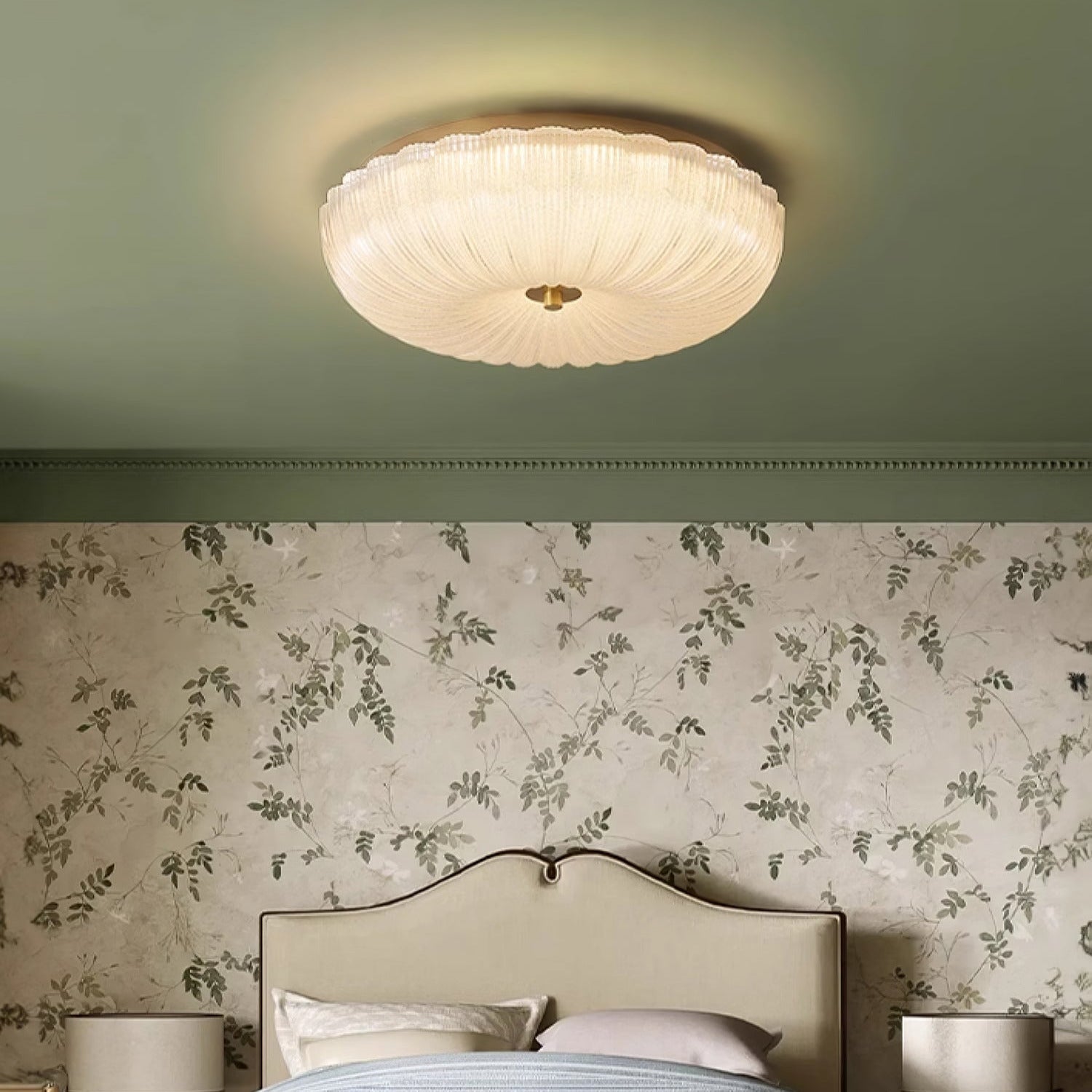 Halo Ceiling Light Ripple Glass - Lamp Outdoor