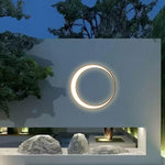 Aria Modern Art Ring LED Outdoor Wall Lamp Metal Garden Corridor Balcony - Lamp Outdoor
