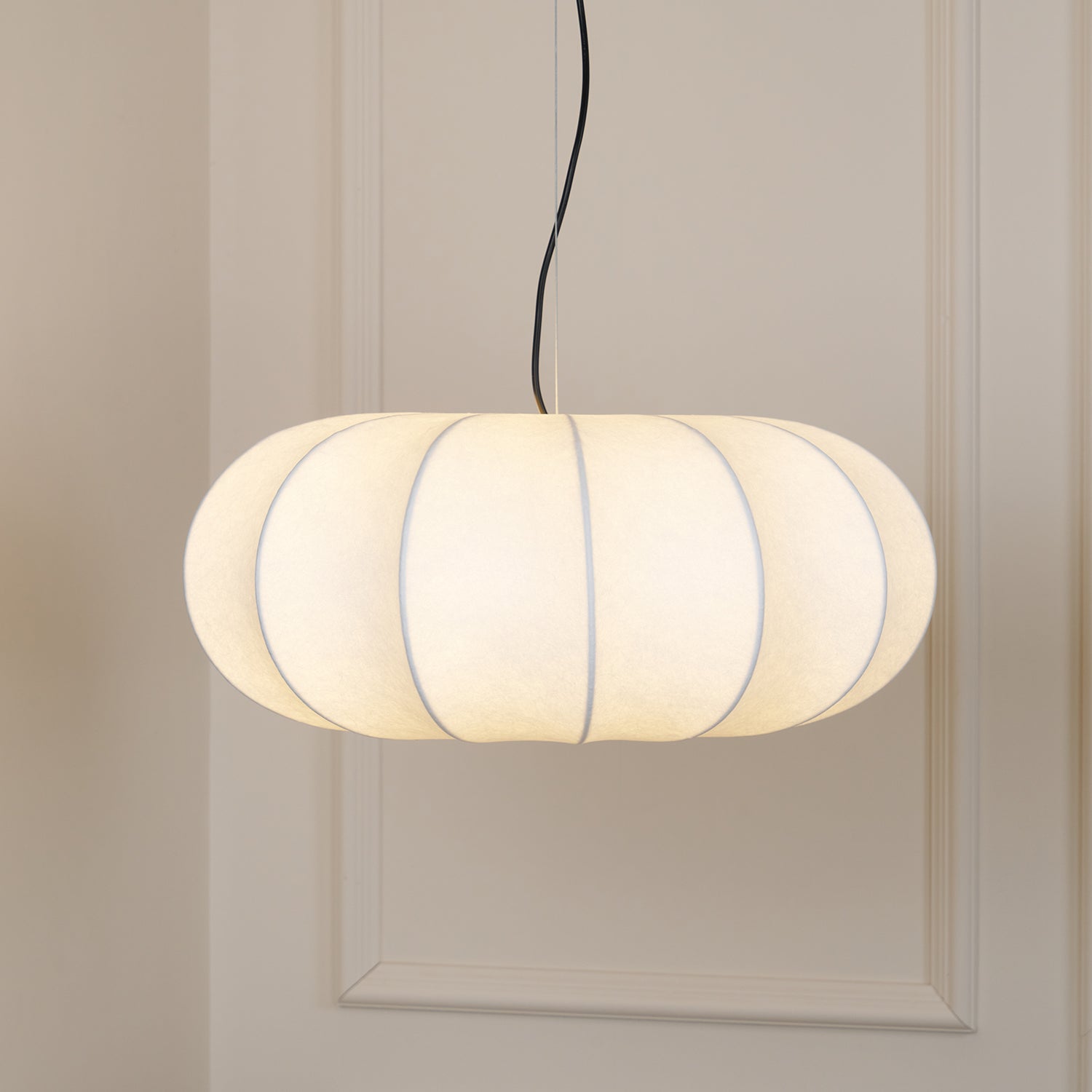 Oblate Silk Pendant Lamp - Lamp Outdoor