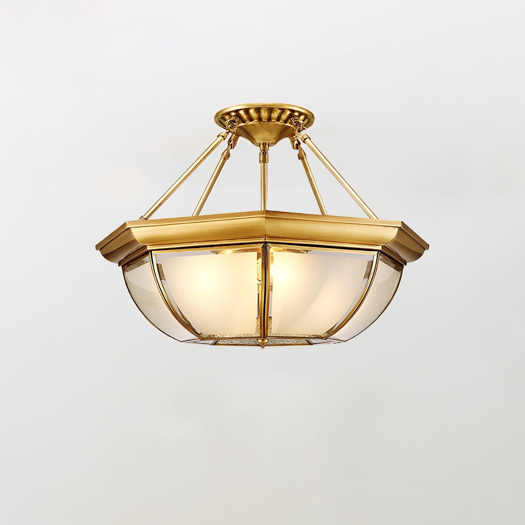 Bowl Shaped Brass Ceiling Lamp - Lamp Outdoor