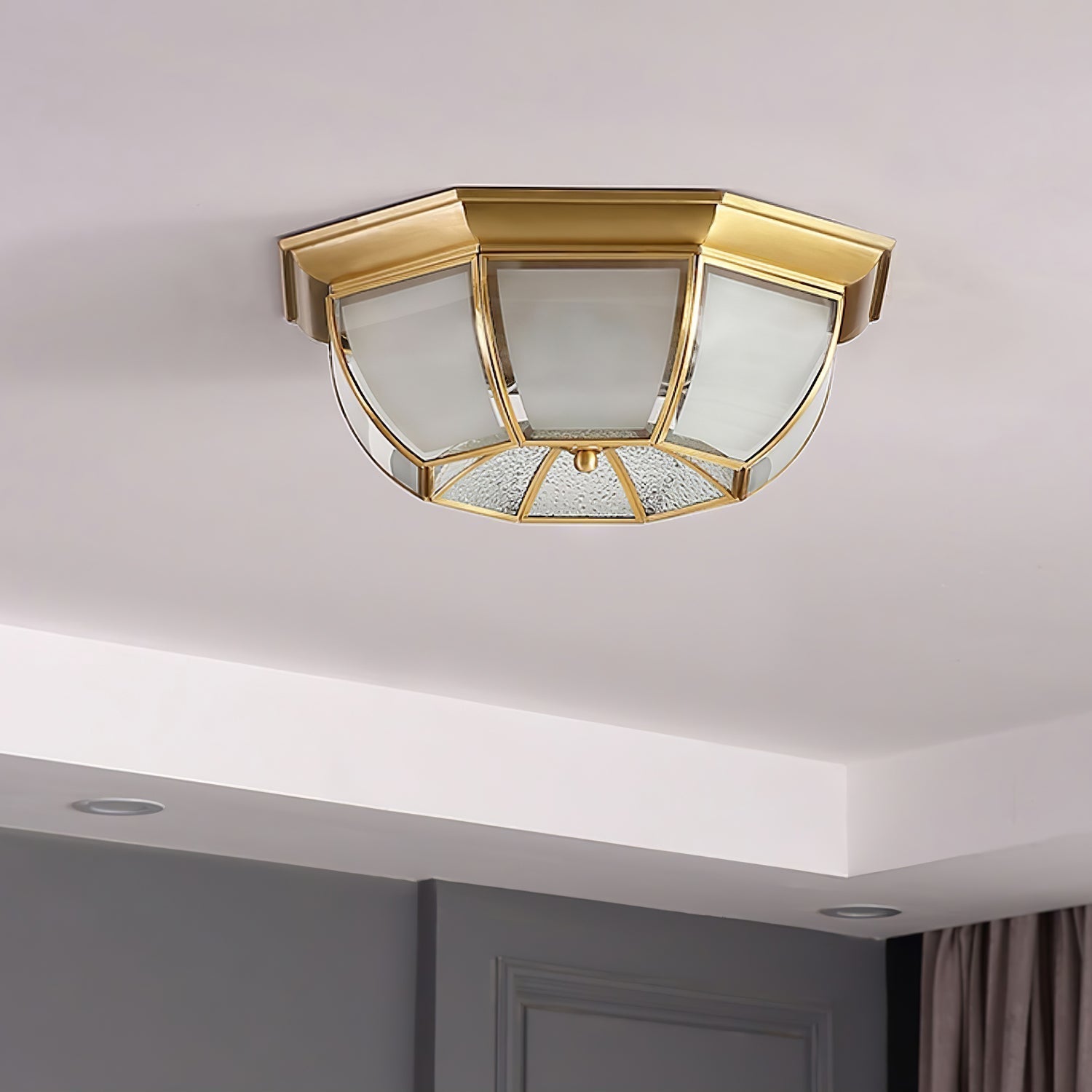 Bowl Shaped Brass Ceiling Lamp - Lamp Outdoor