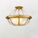 Bowl Shaped Brass Ceiling Lamp - Lamp Outdoor