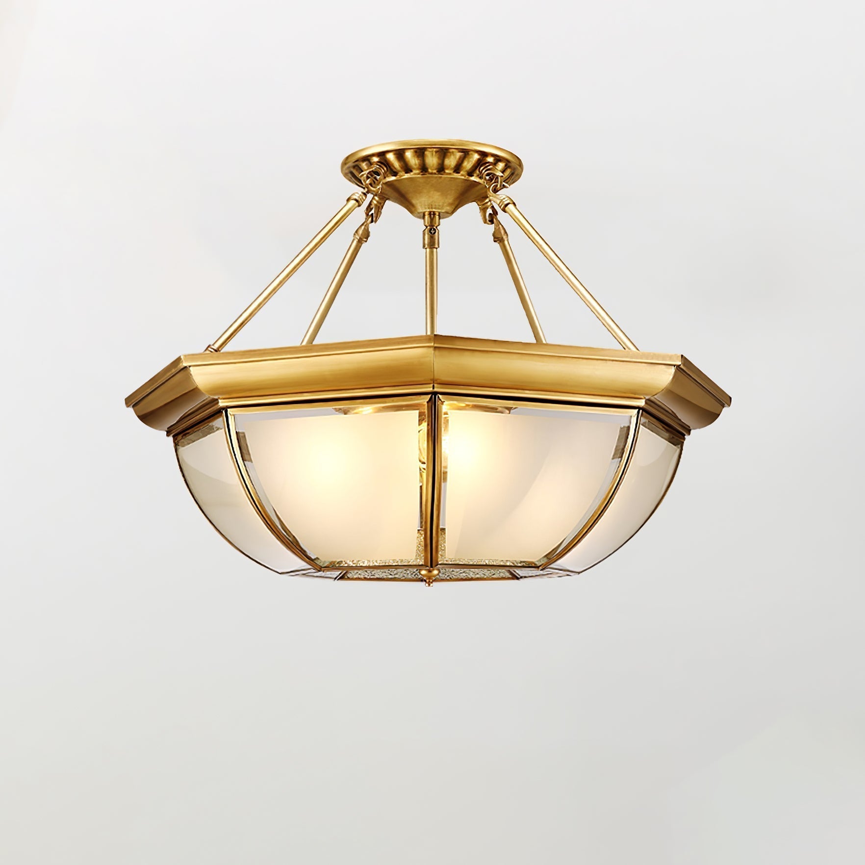 Bowl Shaped Brass Ceiling Lamp - Lamp Outdoor
