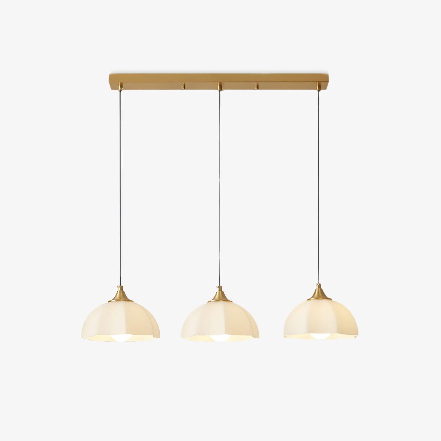 Octagonal Glass Bowl Chandelier - Lamp Outdoor