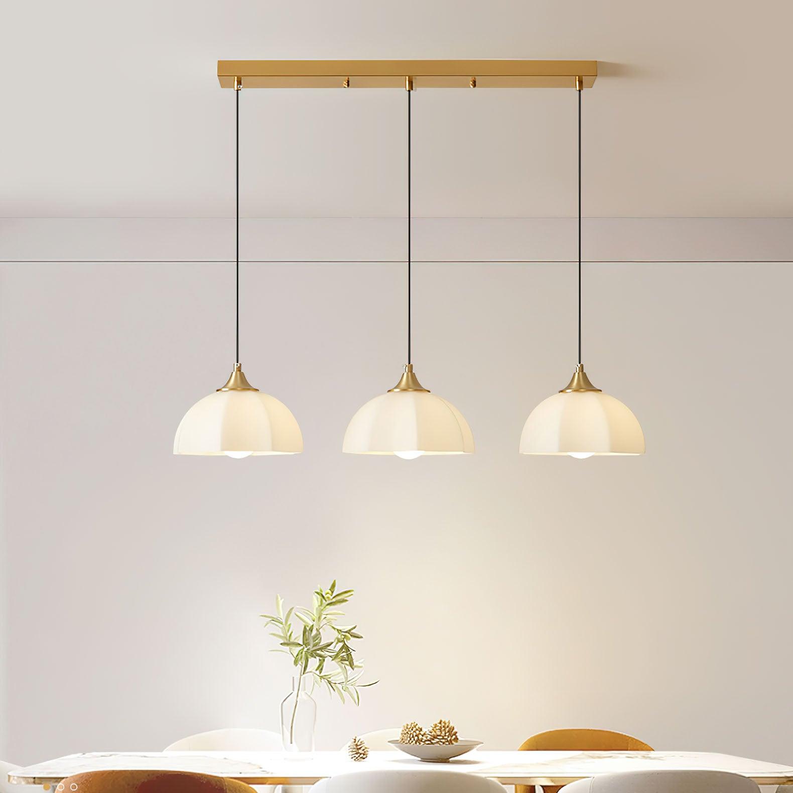 Octagonal Glass Bowl Chandelier - Lamp Outdoor