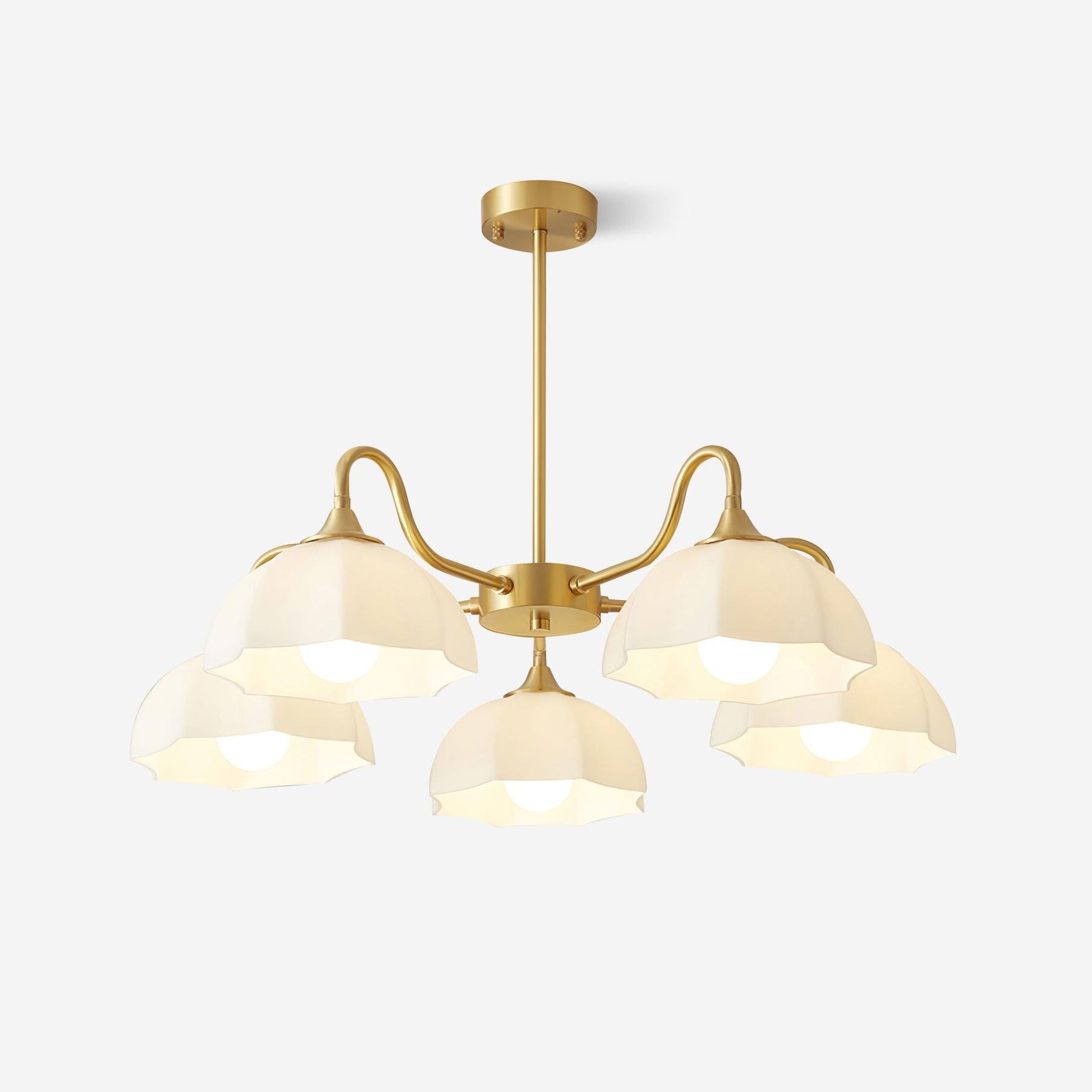 Octagonal Glass Bowl Chandelier - Lamp Outdoor