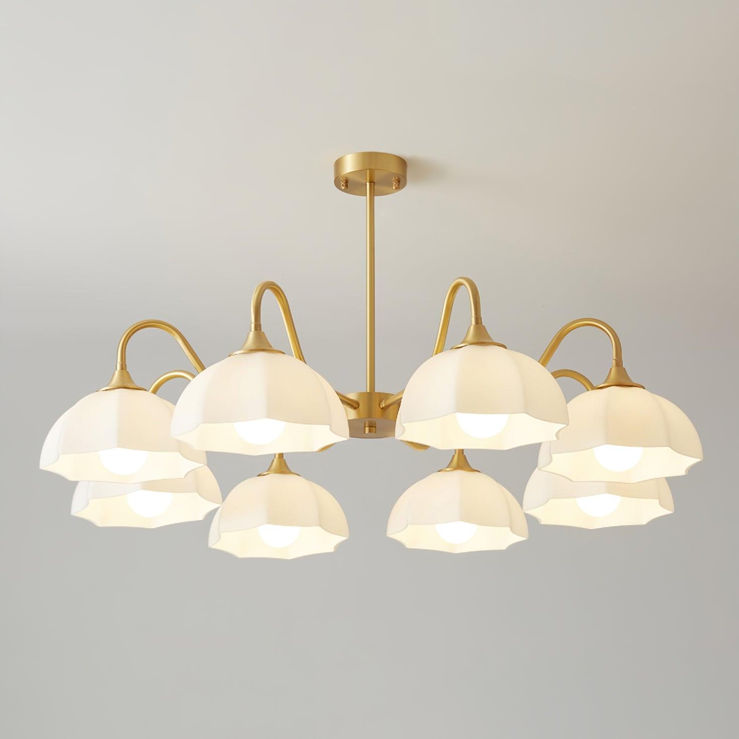 Octagonal Glass Bowl Chandelier - Lamp Outdoor