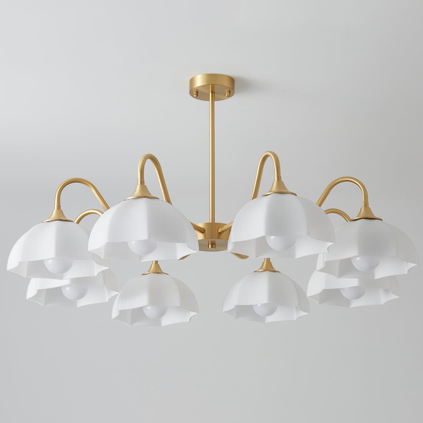 Octagonal Glass Bowl Chandelier - Lamp Outdoor