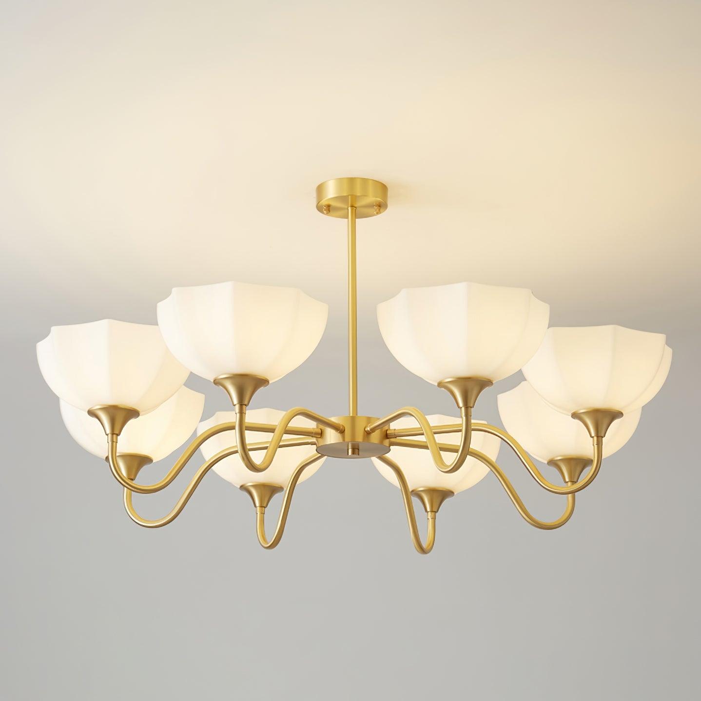Octagonal Glass Bowl Chandelier - Lamp Outdoor