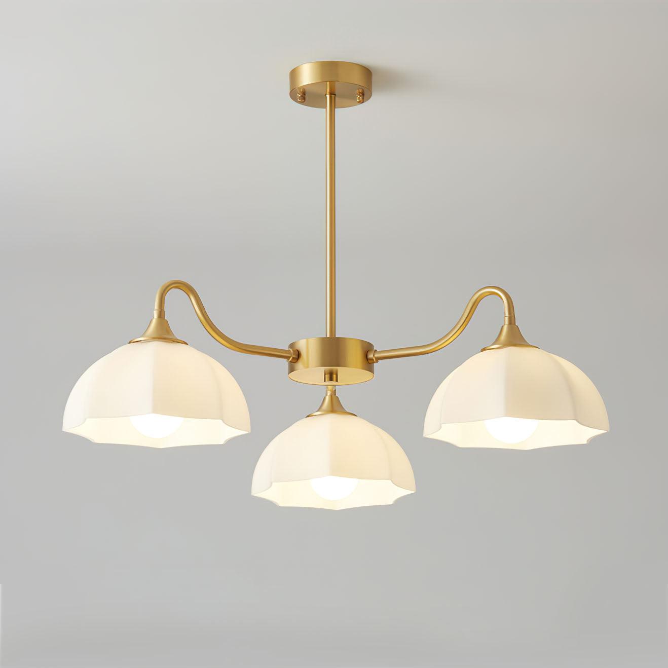 Octagonal Glass Bowl Chandelier - Lamp Outdoor