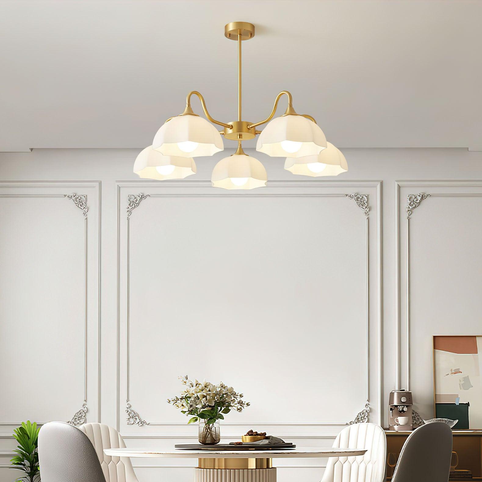 Octagonal Glass Bowl Chandelier - Lamp Outdoor