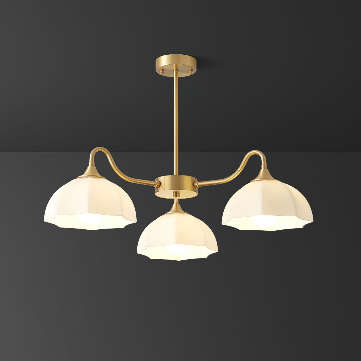 Octagonal Glass Bowl Chandelier - Lamp Outdoor