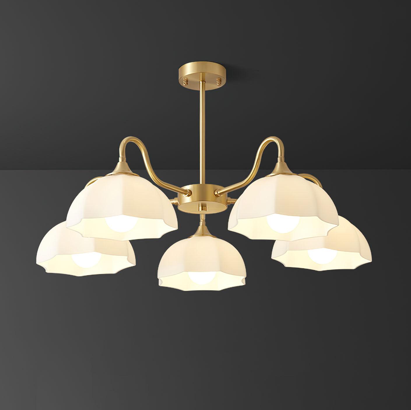 Octagonal Glass Bowl Chandelier - Lamp Outdoor