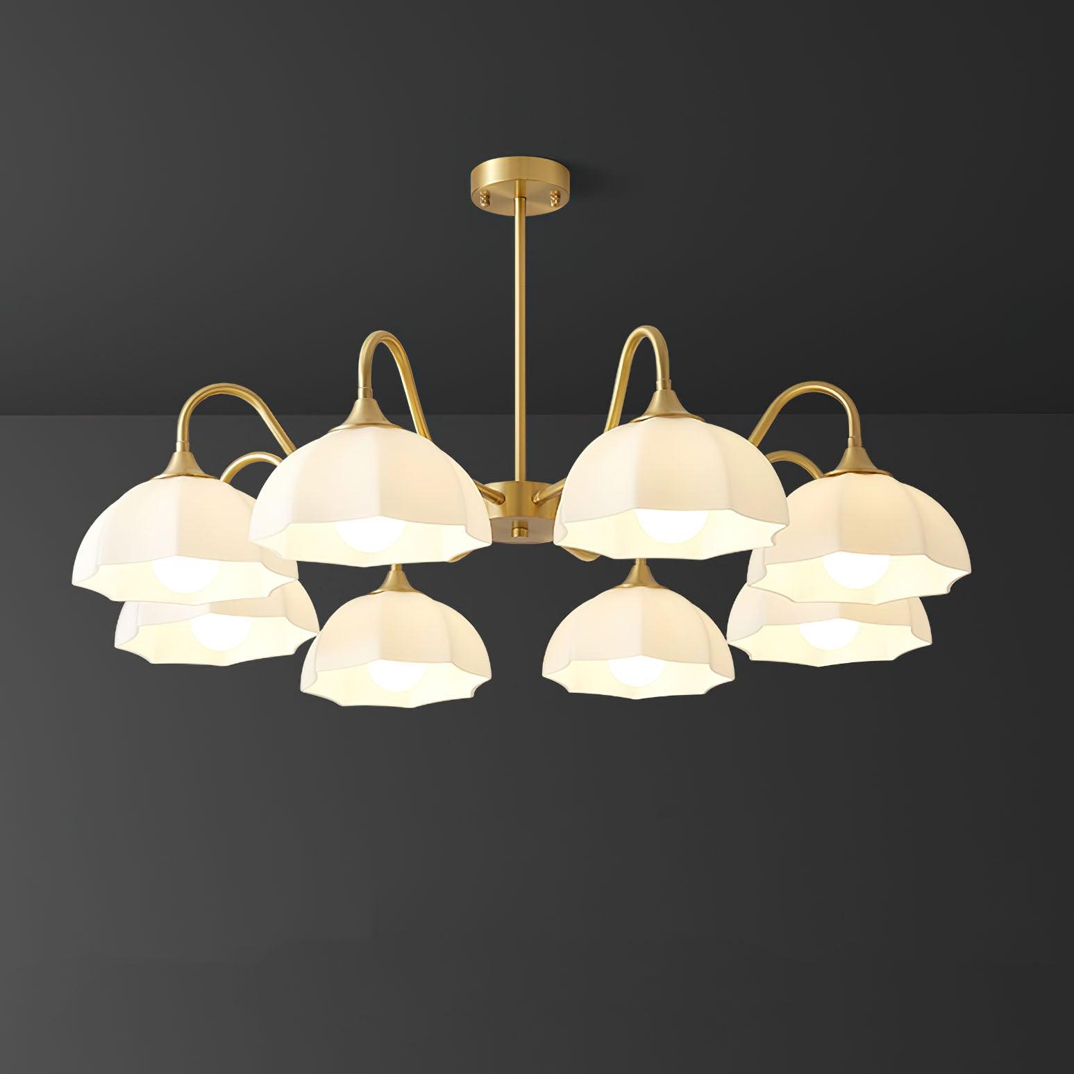 Octagonal Glass Bowl Chandelier - Lamp Outdoor