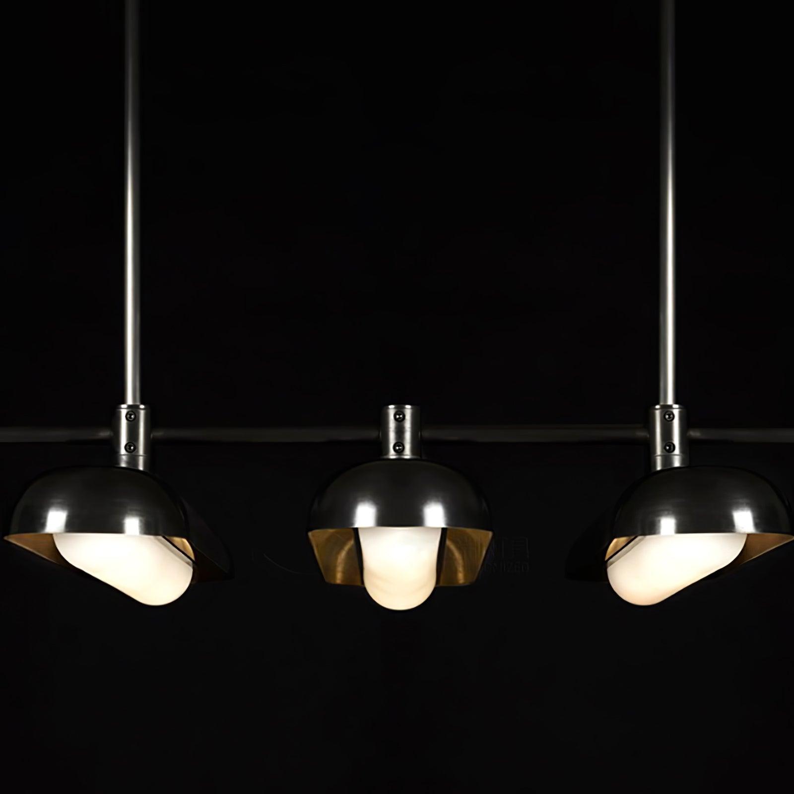 Lyvinaris Geometric Brass Linear Pendant Light - Lamp Outdoor