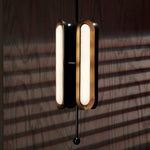 Lyvinaris Geometric Brass Linear Pendant Light - Lamp Outdoor