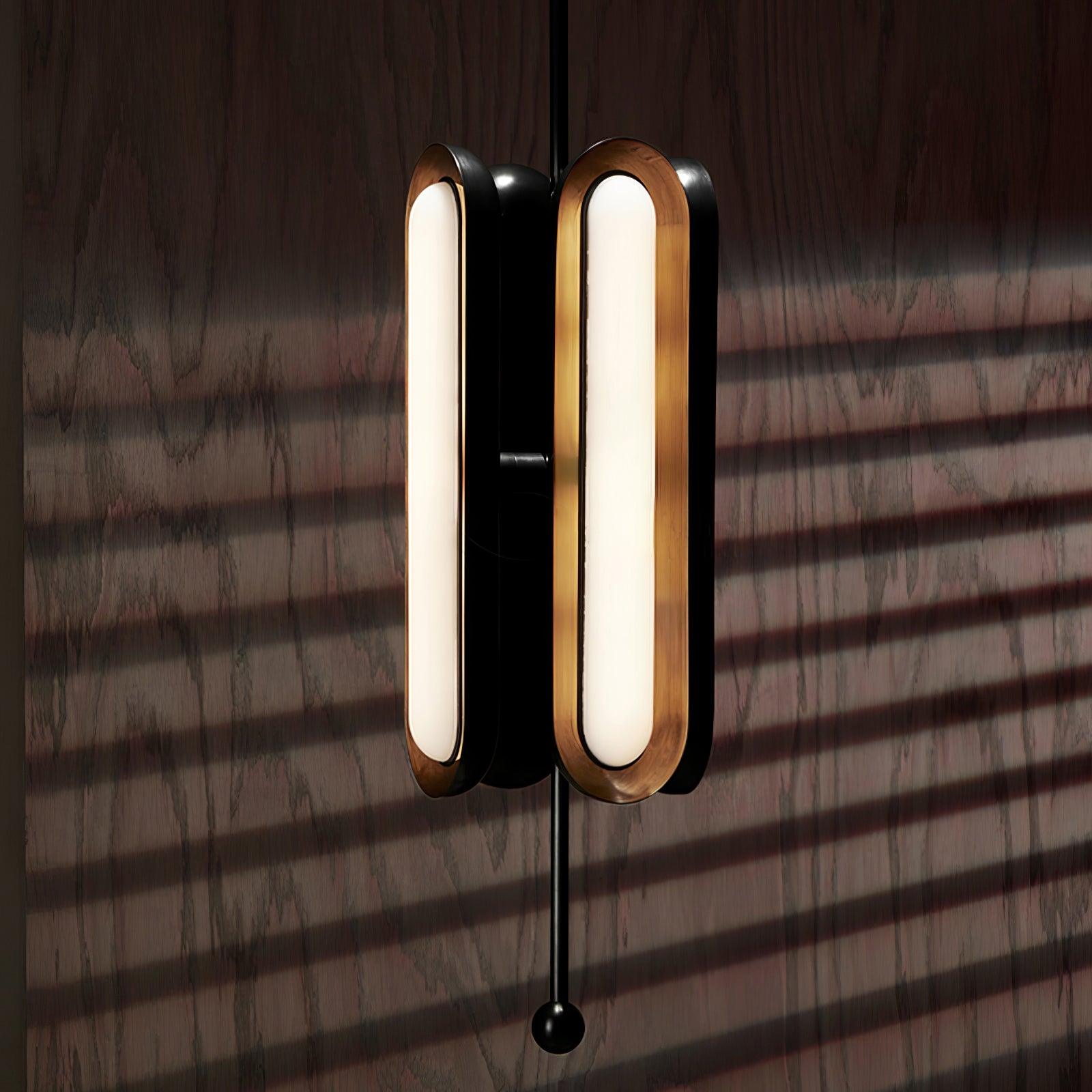 Lyvinaris Geometric Brass Linear Pendant Light - Lamp Outdoor