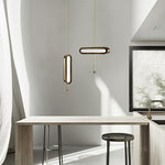 Lyvinaris Geometric Brass Linear Pendant Light - Lamp Outdoor