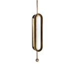 Lyvinaris Geometric Brass Linear Pendant Light - Lamp Outdoor