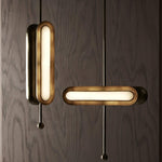 Lyvinaris Geometric Brass Linear Pendant Light - Lamp Outdoor