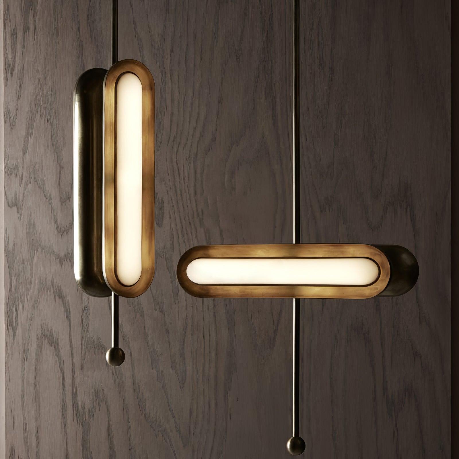 Lyvinaris Geometric Brass Linear Pendant Light - Lamp Outdoor