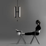 Lyvinaris Geometric Brass Linear Pendant Light - Lamp Outdoor